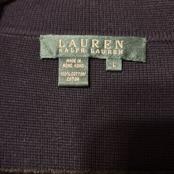 Lauren Ralph Lauren Navy Blue Blazer with white trim. - Picture 8 of 9